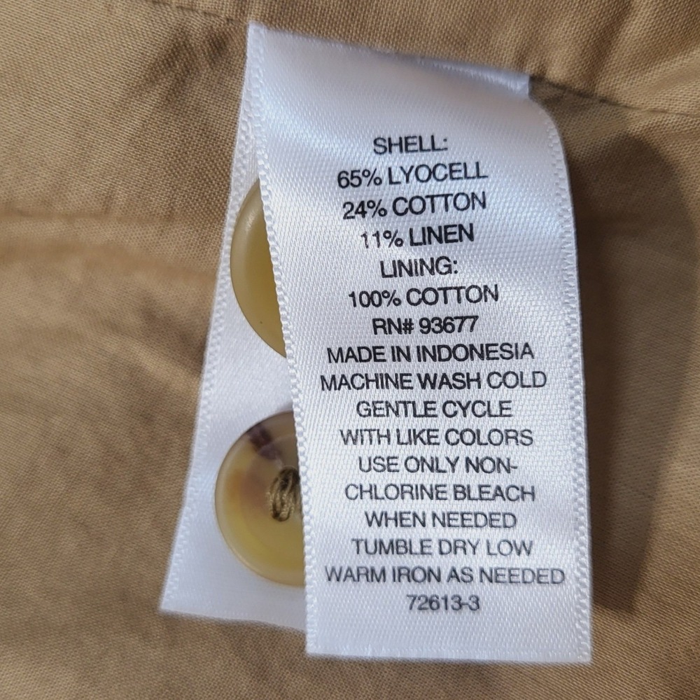 a.n.a Womens 2X Tannin Tan Lyocell Linen Blend Single Button Blazer New NWT $84 - Picture 3 of 9